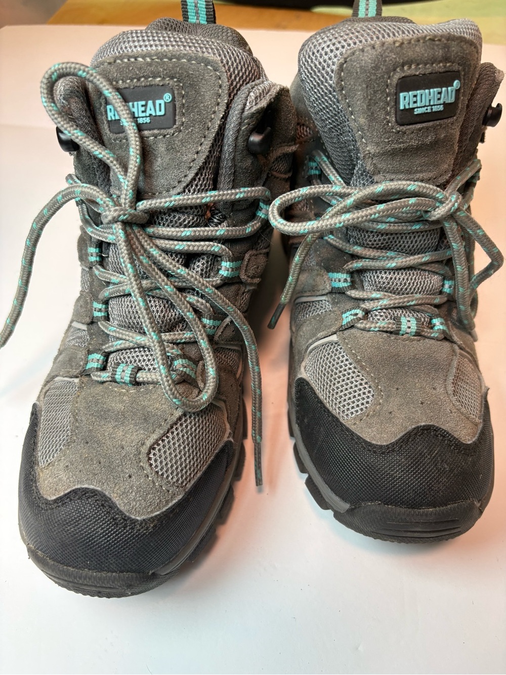 Red Head Brand Co. Zipline Boots Boys Size 4M Gray  Waterproof Hiking Suede